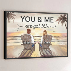We Are A Team - Couple Personalized Custom Horizontal Poster - Gift For Husband Wife. Anniversary