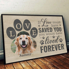 Custom Photo A Piece Of My Heart Is With You Forever - Memorial Personalized Custom Horizontal Poster - Sympathy Gift For Pet Owners. Pet Lovers