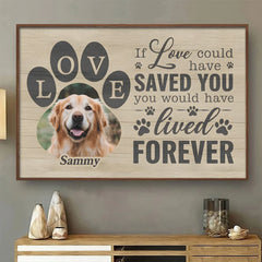 Custom Photo A Piece Of My Heart Is With You Forever - Memorial Personalized Custom Horizontal Poster - Sympathy Gift For Pet Owners. Pet Lovers