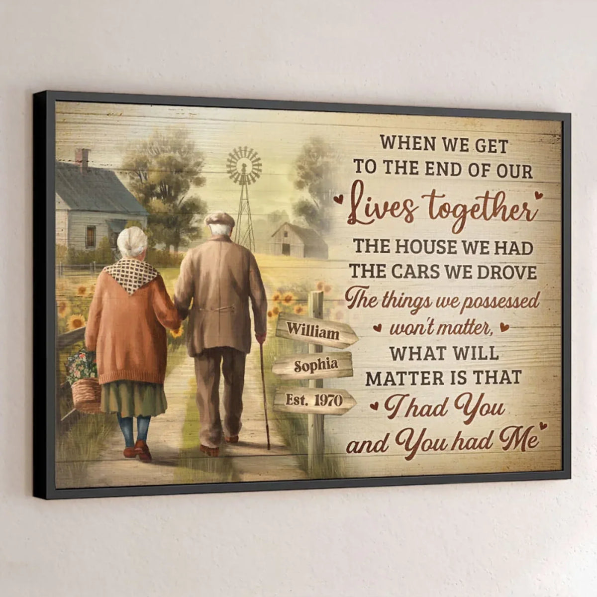 When We Get To The End Of Our Lives Together - Couple Personalized Custom Horizontal Poster - Gift For Husband Wife. Anniversary