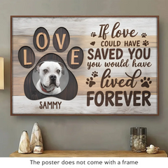 Custom Photo Your Love Will Always Guide Me - Memorial Personalized Custom Horizontal Poster - Sympathy Gift For Pet Owners. Pet Lovers