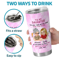 Watching You Nurture And Love Is Truly Inspiring - Family Personalized Custom Tumbler - Gift For Mom. Daughter