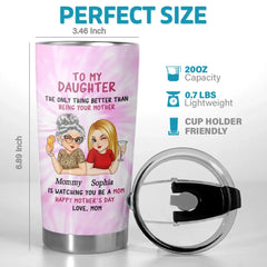 Watching You Nurture And Love Is Truly Inspiring - Family Personalized Custom Tumbler - Gift For Mom. Daughter
