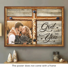 Custom Photo Together. We Fulfill Each Other's Hearts - Couple Personalized Custom Horizontal Poster - Gift For Husband Wife. Anniversary