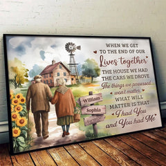 Together. We Age Like Fine Wine - Couple Personalized Custom Horizontal Poster - Gift For Husband Wife. Anniversary