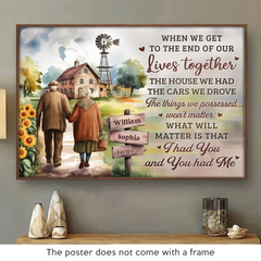 Together. We Age Like Fine Wine - Couple Personalized Custom Horizontal Poster - Gift For Husband Wife. Anniversary
