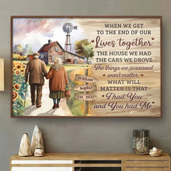 Growing Old With You Is My Favorite Adventure - Couple Personalized Custom Horizontal Poster - Gift For Husband Wife. Anniversary
