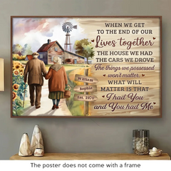 Growing Old With You Is My Favorite Adventure - Couple Personalized Custom Horizontal Poster - Gift For Husband Wife. Anniversary