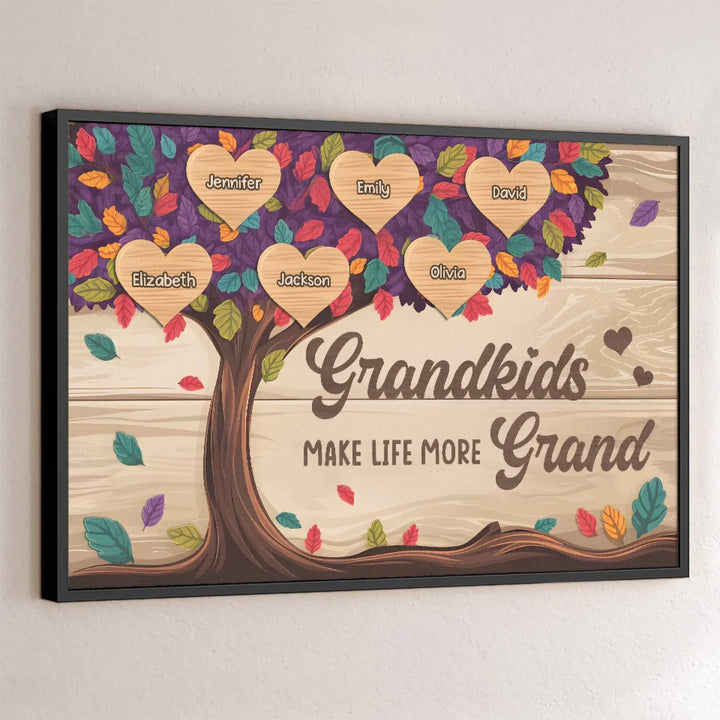 A Garden Of Love Grows In A Grandma's Heart - Family Personalized Custom Horizontal Poster - Gift For Grandma. Grandpa. Grandkid