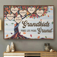 My Grandkids Are My Favorite - Family Personalized Custom Horizontal Poster - Gift For Grandma. Grandpa. Grandkid