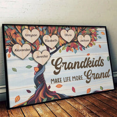 My Grandkids Are My Favorite - Family Personalized Custom Horizontal Poster - Gift For Grandma. Grandpa. Grandkid