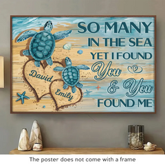 I Love You Wholly. With All My Heart - Couple Personalized Custom Horizontal Poster - Gift For Husband Wife. Anniversary
