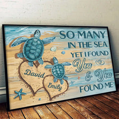 I Love You Wholly. With All My Heart - Couple Personalized Custom Horizontal Poster - Gift For Husband Wife. Anniversary