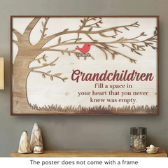They Bring Love Where There Was None - Family Personalized Custom Horizontal Poster - Gift For Grandma. Grandpa. Grandkid