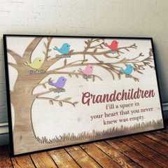 They Bring Love Where There Was None - Family Personalized Custom Horizontal Poster - Gift For Grandma. Grandpa. Grandkid