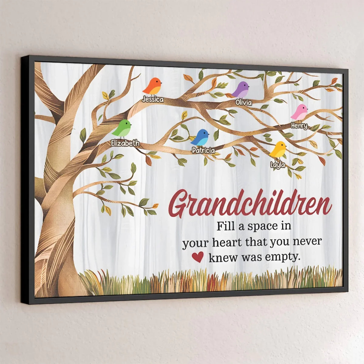 Grandkids Make Life's Moments Magical - Family Personalized Custom Horizontal Poster - Gift For Grandma. Grandpa. Grandkid