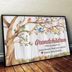 Grandkids Make Life's Moments Magical - Family Personalized Custom Horizontal Poster - Gift For Grandma. Grandpa. Grandkid
