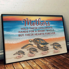 Slow And Steady. A Mother's Love Never Wavers - Family Personalized Custom Horizontal Poster - Gift For Mom