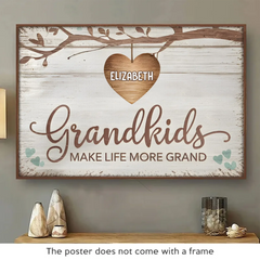 Every Grandchild Is A Grand Blessing - Family Personalized Custom Horizontal Poster - Gift For Mom. Grandma