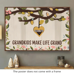 In Every Heart. A Family's Love - Family Personalized Custom Horizontal Poster - Gift For Mom. Grandma