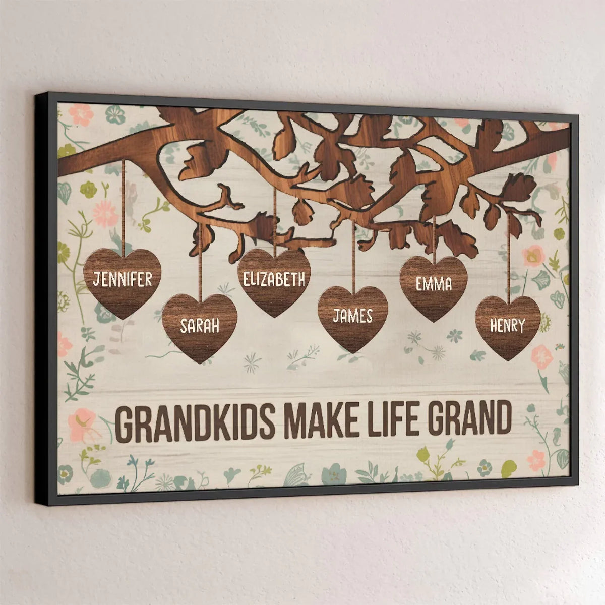The Essence Of Family Is Love - Family Personalized Custom Horizontal Poster - Gift For Mom. Grandma