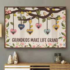 In Every Heart. A Family's Love - Family Personalized Custom Horizontal Poster - Gift For Mom. Grandma