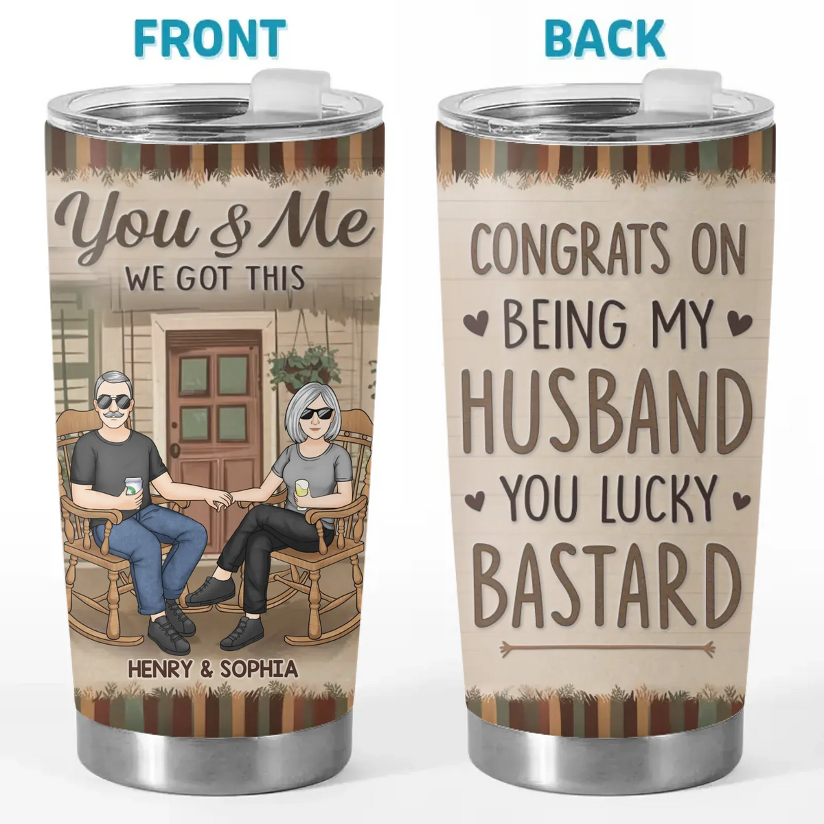 The Universe Knew I Needed Your Love - Couple Personalized Custom Tumbler - Gift For Husband Wife. Anniversary