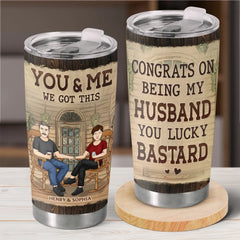 We Fulfill Each Other's Hearts - Couple Personalized Custom Tumbler - Gift For Husband Wife. Anniversary