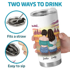 Celebrate The Bonds That Mean The Most - Bestie Personalized Custom Tumbler -  Gift For Best Friends. BFF. Sisters