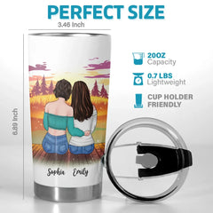 Celebrate The Bonds That Mean The Most - Bestie Personalized Custom Tumbler -  Gift For Best Friends. BFF. Sisters