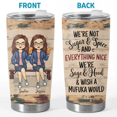 We're Sisters Connected By Heart - Bestie Personalized Custom Tumbler -  Gift For Best Friends. BFF. Sisters