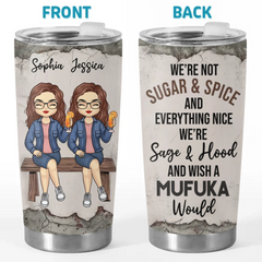 Having A Sister Means You Always Have Backup - Bestie Personalized Custom Tumbler -  Gift For Best Friends. BFF. Sisters
