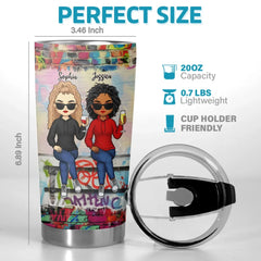We're The Perfect Mix Of Grace And Grit - Bestie Personalized Custom Tumbler -  Gift For Best Friends. BFF. Sisters