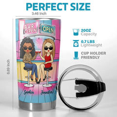 We're Chaos And Laughter - Bestie Personalized Custom Tumbler -  Gift For Best Friends. BFF. Sisters