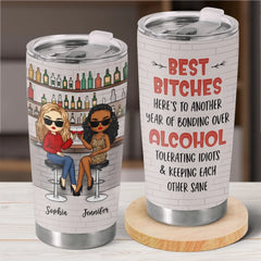 We're Fierce. Fabulous And Unbreakable - Bestie Personalized Custom Tumbler -  Gift For Best Friends. BFF. Sisters