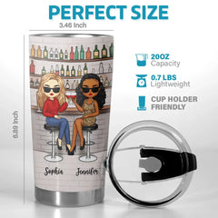 We're Fierce. Fabulous And Unbreakable - Bestie Personalized Custom Tumbler -  Gift For Best Friends. BFF. Sisters