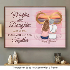 Because Family Is The Heart Of Every Home - Family Personalized Custom Horizontal Poster - Mother's Day. Gift For Mom. Grandma. Daughter