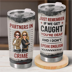 Double Trouble. Twice The Fun - Bestie Personalized Custom Tumbler -  Gift For Best Friends. BFF. Sisters