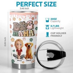 Furry Love Never Fades - Dog & Cat Personalized Custom 3D Inflated Effect Printed Tumbler - Gift For Pet Owners. Pet Lovers