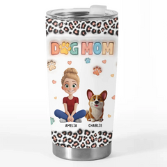 Fur-Ever In My Heart - Dog & Cat Personalized Custom 3D Inflated Effect Printed Tumbler - Gift For Pet Owners. Pet Lovers