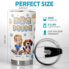 Four Paws. One Heart - Dog & Cat Personalized Custom 3D Inflated Effect Printed Tumbler - Gift For Pet Owners. Pet Lovers