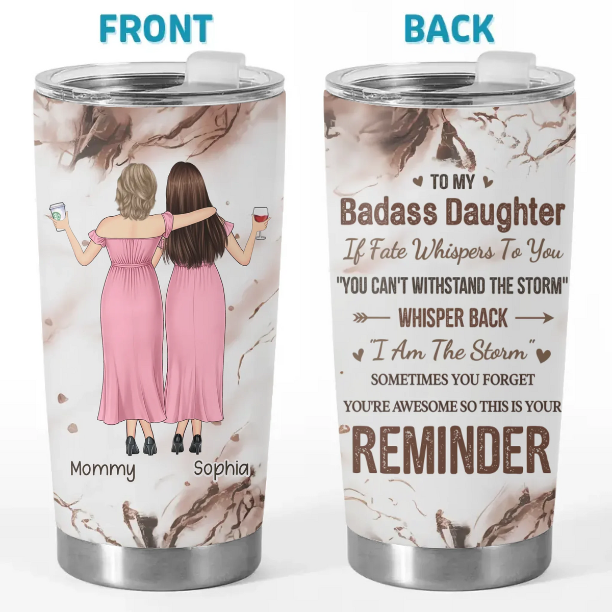 Together Always. Friends From The Start - Family Personalized Custom Tumbler - Gift For Mom. Daughter