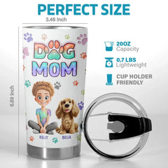 Love Me. Love My Fur Babies - Dog & Cat Personalized Custom 3D Inflated Effect Printed Tumbler - Gift For Pet Owners. Pet Lovers