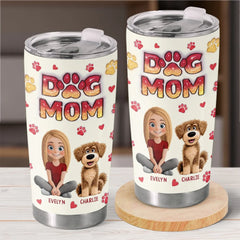 My Pets Make Me Whole - Dog & Cat Personalized Custom 3D Inflated Effect Printed Tumbler - Gift For Pet Owners. Pet Lovers