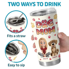 My Pets Make Me Whole - Dog & Cat Personalized Custom 3D Inflated Effect Printed Tumbler - Gift For Pet Owners. Pet Lovers