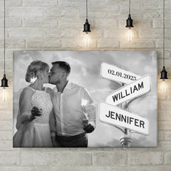 Custom Photo Love You More With Every Moment - Couple Personalized Custom Horizontal Canvas - Gift For Husband Wife. Anniversary