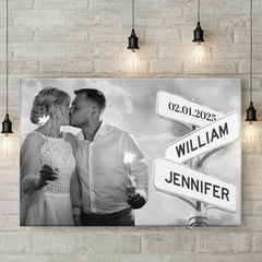 Custom Photo Love You More With Every Moment - Couple Personalized Custom Horizontal Canvas - Gift For Husband Wife. Anniversary