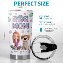 Home Is Where The Fur Sticks To Everything - Dog & Cat Personalized Custom 3D Inflated Effect Printed Tumbler - Gift For Pet Owners. Pet Lovers