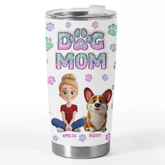 Home Is Where The Fur Sticks To Everything - Dog & Cat Personalized Custom 3D Inflated Effect Printed Tumbler - Gift For Pet Owners. Pet Lovers