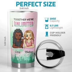 With You. Every Change Feels Like An Upgrade - Bestie Personalized Custom Tumbler - Gift For Best Friends. BFF. Sisters